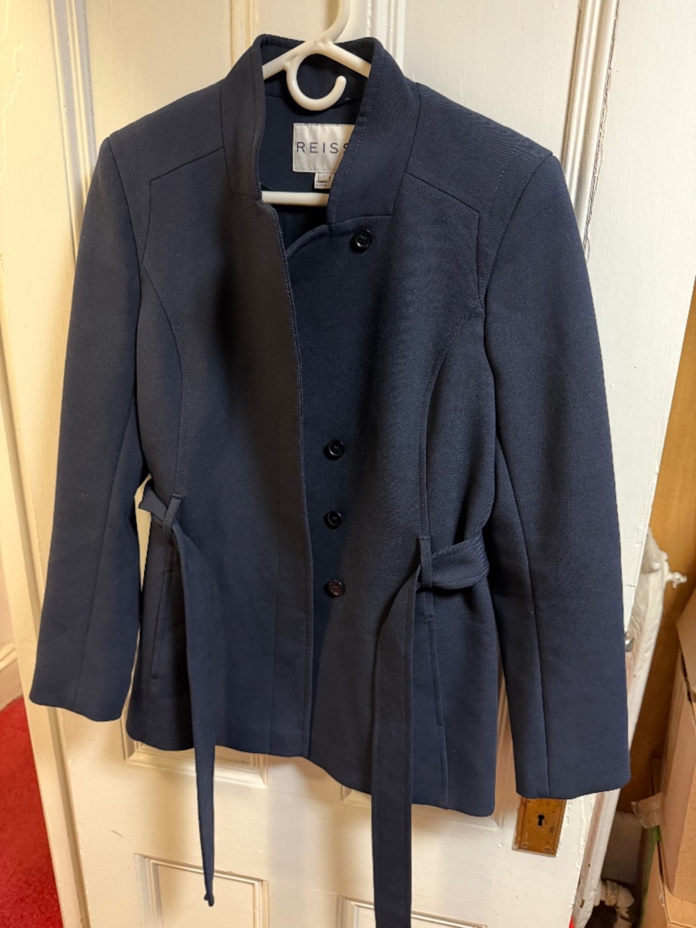 Reiss Women’s Belted Wrap Jacket-Large